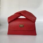 Moby Red Pebble Grain Leather