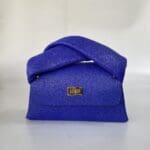Moby Shiny Royal Blue Stingray Print Leather