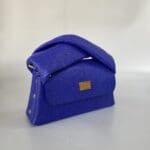 Moby Shiny Royal Blue Stingray Print Leather