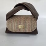 Nury Brown & Cream Chevron Pattern