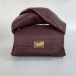 Nury Burgundy Striped Leather