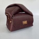Nury Burgundy Striped Leather