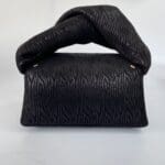 Nury Black Wood Grain Print Suede