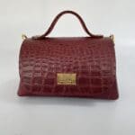 Mira Burgundy Crocco Print