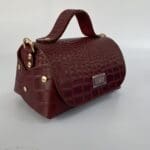 Mira Burgundy Crocco Print