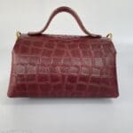 Mira Burgundy Crocco Print