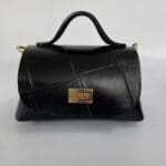 Mira Black Giant Check Leather