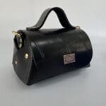 Mira Black Giant Check Leather