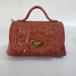 Mira Sunkist Coral Croc Print