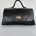 Mila Black Giant Check Leather