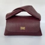 Nyla Burgundy Striped Leather
