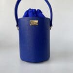 Aara Blue Pebble Grain Leather