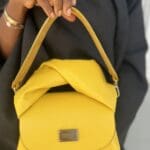 Nury Black Crocco Print Leather
