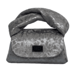 Nury Grey & Silver Sponge Print