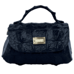 Mira Black Crocodile Skin