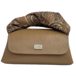 Nyla Tan Nappa with Paisley Print Suede