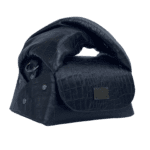 Nury Black Crocco Print Leather
