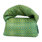 Nury Green & Yellow Diamond Print Leather
