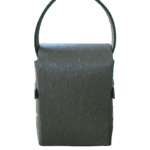 Dupe Green Ostrich Print Leather
