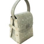 Dupe Shimmery Green Lizard Print Leather