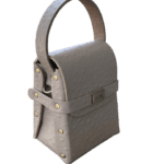 Dupe Taupe Ostrich Print Leather