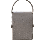 Dupe Taupe Ostrich Print Leather