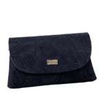 Maya Black Abstract Print Suede