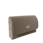 Dija Taupe Ostrich print