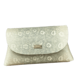 Maya Green Shimmer Lizard Print Leather
