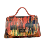 Mira Orange Hand Painted leather