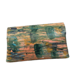 Maya Green Hand Painted Leather