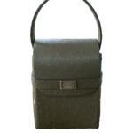 Dupe Green Ostrich Print Leather