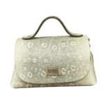 Mira Shimmery Green Lizard Print Leather
