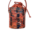 Aara Orange Hand Painted Leather