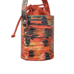 Aara Orange Hand Painted Leather