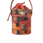Aara Orange Hand Painted Leather