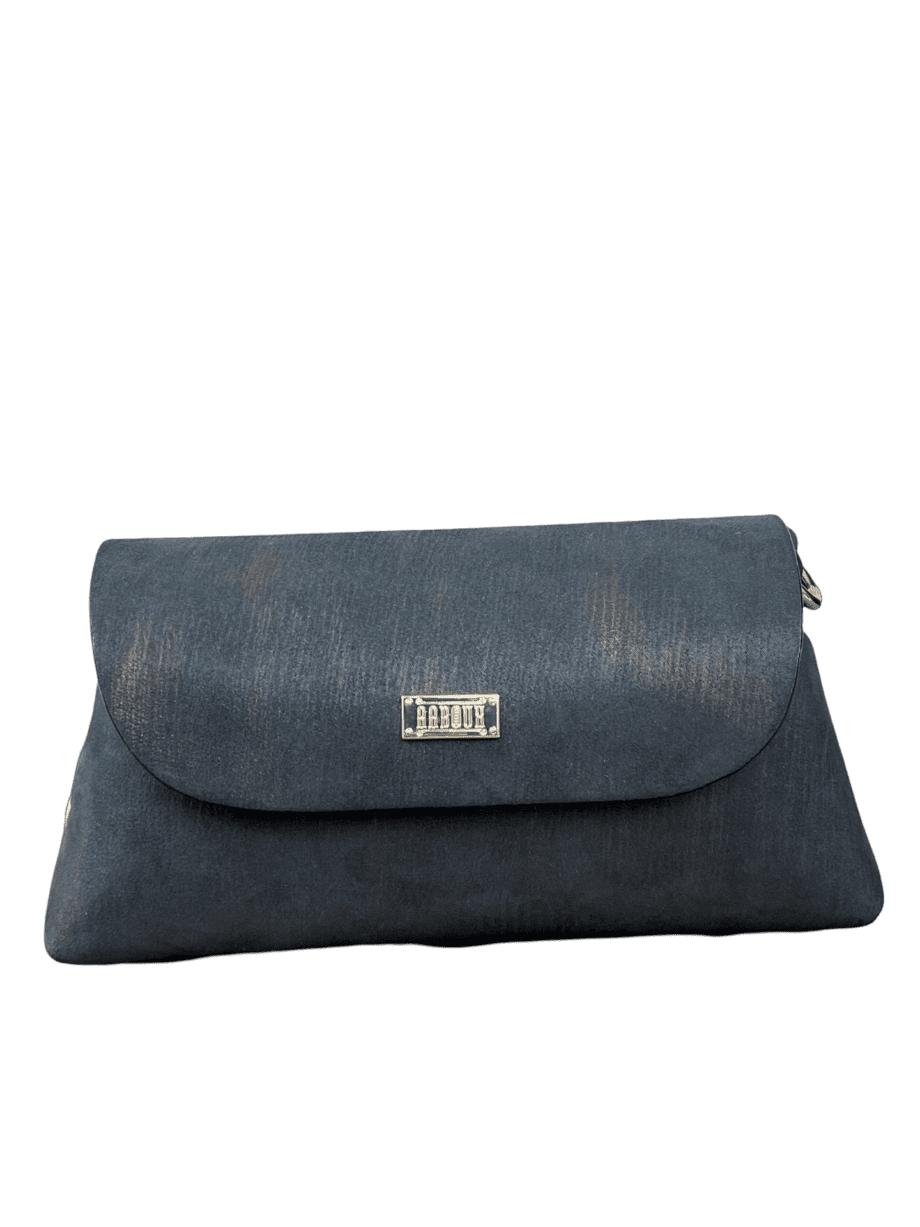 Maya Black & Bronze stripe suede