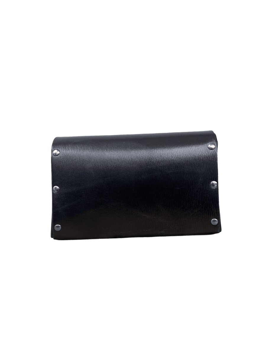 Jaré Black Nappa & Silver Abstract Pattern