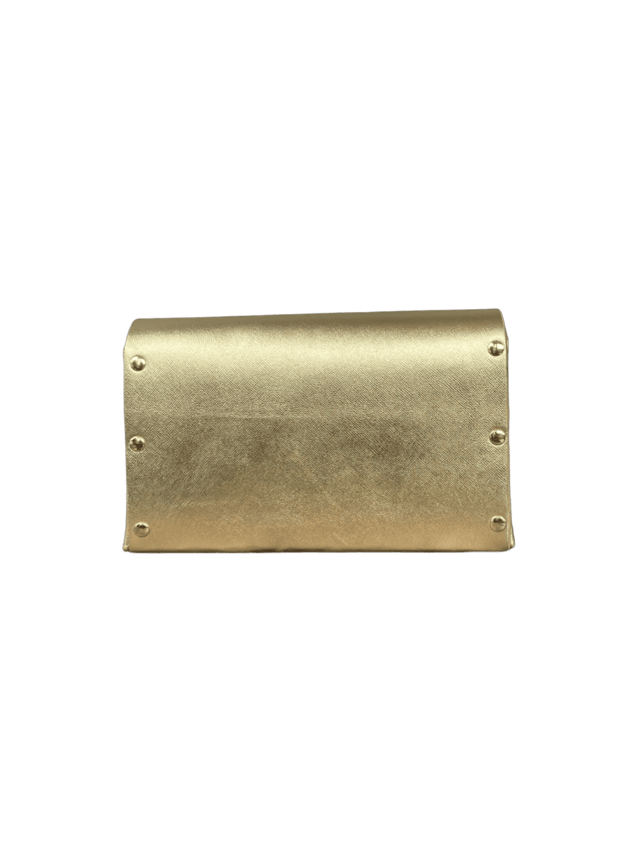 Jaré Gold Saffiano Print