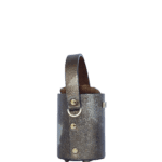 Lara Distressed Silver & Bronze Crumpled Leather