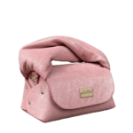 Nury Light Pink & Silver Shimmery Suede