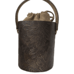 Aara Bronze Floral Embossed Leather