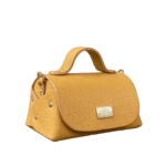 Mira Yellow Check Embossed Leather