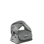 Lily White & Black Stripe Leather