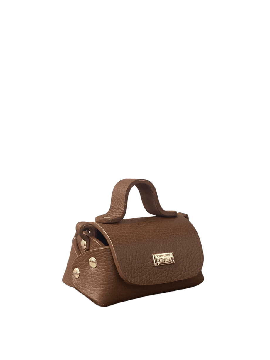 Kach Brown Pebble Grain Leather