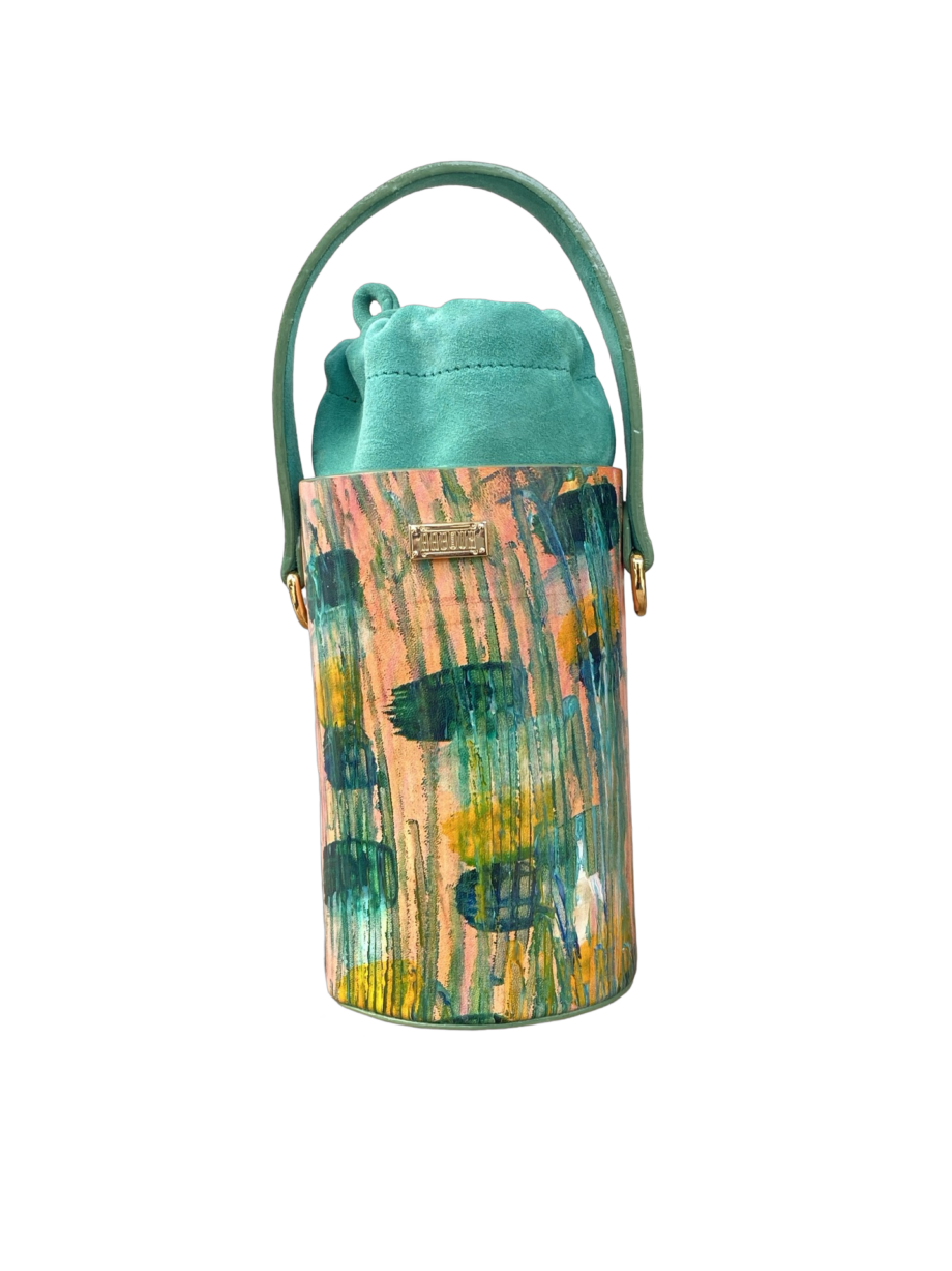 Tara Green Handpainted Leather