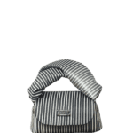 Lily White & Black Stripe Leather