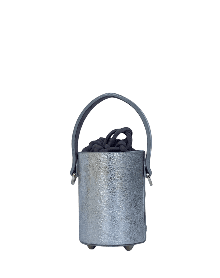 Lara Silver Crumpled Leather