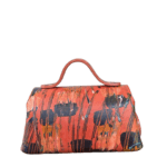Mira Orange Hand Painted leather