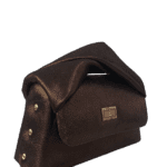 Moby Metallic Brown & Gold Printed Leather